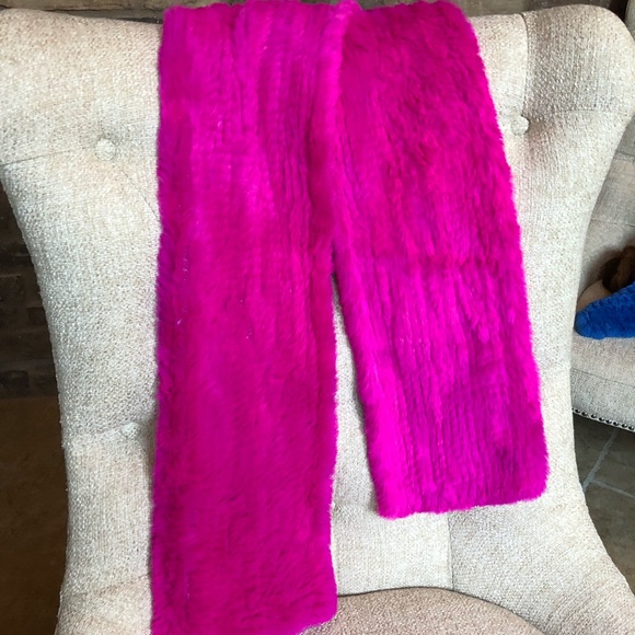 100% Real Rex Rabbit Fur Scarf - Picture 1 of 2